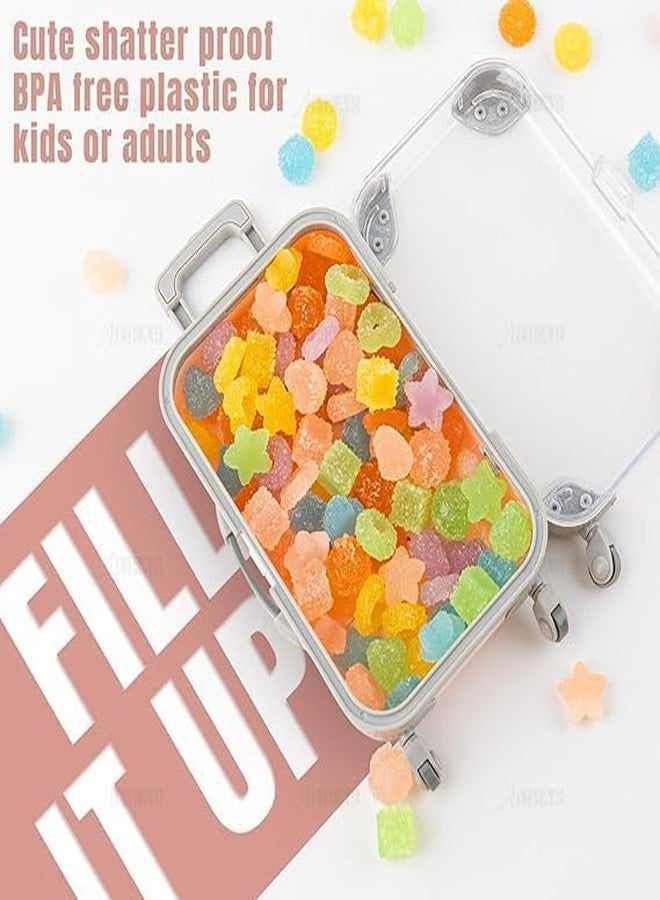 DKWIN Kids Transparent Toy Suitcase with Wheels & Handle - Mini Travel Luggage Trolley for Lashes and Candy Doll Travel Set - Image 4